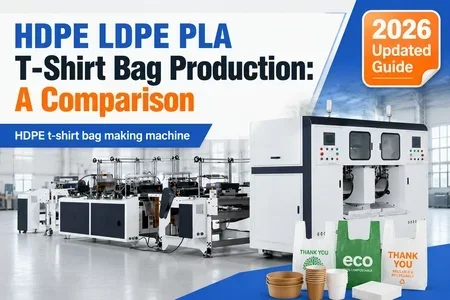 HDPE t-shirt bag making machine illustration