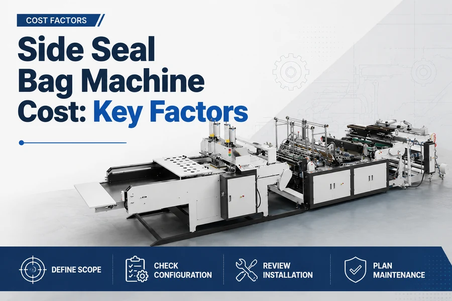 side seal bag making machine cost promotional poster for Side Seal Bag Machine Cost: Key Factors